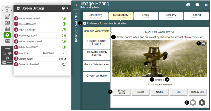 Image Rating Screen