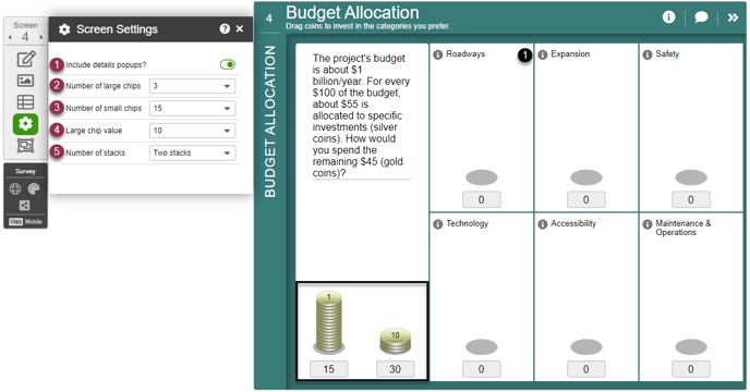 Budget Allocation Screen