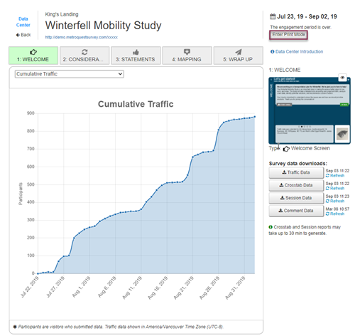 Winterfell Mobility Study